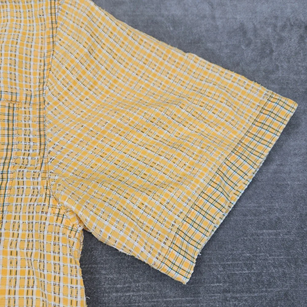 The North‎ Face Shirt Plaid Button Up Short Sleeve Outdoor Vintage Mens Size M